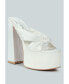 ფოტო #3 პროდუქტის Women's Strobing Knotted Chunky Platform Heels sandals