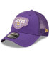 Фото #1 товара Men's Purple Los Angeles Lakers Team Logo Patch 9FORTY Trucker Snapback Hat