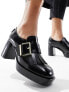 Фото #7 товара AllSaints Zia high shine leather heeled loafer in black