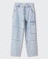 ფოტო #6 პროდუქტის Women's Pocket Cargo Jeans
