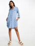 Vero Moda denim mini dress in light blue