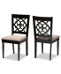 Фото #1 товара Renaud Modern and Contemporary Fabric Upholstered 2 Piece Dining Chair Set Set