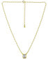Фото #5 товара Giani Bernini cubic Zirconia Octagon Bezel Solitaire Pendant Necklace, 16" + 2" extender, Created for Macy's