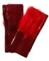 Adrienne Landau Metallic Gloves Women's Red