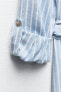 Фото #7 товара Платье-рубашка миди из смесового льна ZARA