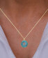 Enamel Star of David and Chai Cutout 18" Pendant Necklace in 14k Gold