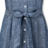 Фото #14 товара Women's Short Sleeve Button Front Chambray Dress with Waist Sash
