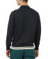 Men's Varsity-Inspired Knitted Button-Front Long-Sleeve Shirt