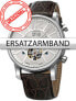 Фото #1 товара Ремешок для часов Perigaum Replacement Strap Leather P-1111 коричневый с серебряной застежкой 24 мм.