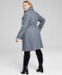 ფოტო #2 პროდუქტის Womens Plus Size Belted Asymmetric Wrap Coat, Created for Macys