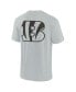 Фото #2 товара Men's and Women's Gray Cincinnati Bengals Super Soft Short Sleeve T-shirt