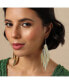ფოტო #3 პროდუქტის Women's Gold Cluster Leaf Drop Earrings