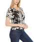 Фото #2 товара Women's Floral Print Lace-Up top