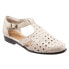 Фото #2 товара Trotters Leatha Open Weave T1908-126 Womens Beige Narrow Strap Sandals Shoes 11