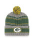 Men's Graphite Green Bay Packers Rexford Cuffed Knit Hat with Pom