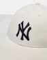 Фото #4 товара 47 Brand MLB NY Yankees baseball cap in ecru with navy embroidery