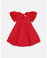 ფოტო #3 პროდუქტის Girl Dress With Bubble Sleeves True Red - Child