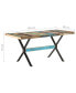 Фото #3 товара Dining Table 63"x31.5"x29.9" Solid Reclaimed Wood
