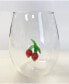 Фото #2 товара Strawberry 22 oz Stemless Wine Glasses, Set of 2