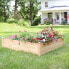 Фото #2 товара Wooden Fir Square Raised Garden Bed - 48 in - Natural