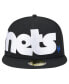 Men's Black New York Mets Checkered Undervisor 59FIFTY Fitted Hat Черный, 7 - фото #2