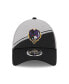 Фото #4 товара Головной убор New Era мужской серый, черный Baltimore Ravens 2023 Sideline 9FORTY Adjustable Hat