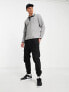 Фото #3 товара Polo Ralph Lauren icon logo contrast placket half popper sweatshirt in grey marl