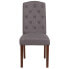 Фото #3 товара Hercules Grove Park Series Gray Fabric Tufted Parsons Chair