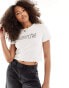 Levi's exclusive to ASOS cropped t-shirt with chest logo in cream