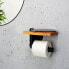 Toilettenpapierhalter mit Regal Holz