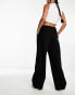 COLLUSION relaxed wide leg tailored trousers in black