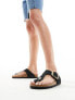 Фото #1 товара Birkenstock Gizeh big buckle sandals in black nubuck leather