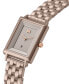 ფოტო #2 პროდუქტის Women's Signature Square Taupe Ceramic Bracelet Watch 26mm