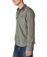 Men's Corduroy-Collar Long Sleeve Button-Front Utility Shirt