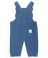 ფოტო #5 პროდუქტის Baby Boys Bodysuit and Knit Denim Bear Overall, 2 Piece Set