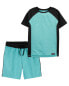 Фото #1 товара Kid 2-Piece Sporty Tee & Shorts in Moisture Wicking Active Jersey 5