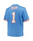Фото #3 товара Men's Warren Moon Light Blue Houston Oilers Big and Tall 1993 Legacy Retired Player Jersey