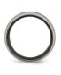 ფოტო #2 პროდუქტის Titanium Grey and Black Ti Polished Wedding Band Ring