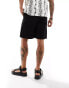 Selected Homme loose fit ripstop shorts in black