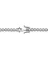 Elegant Sterling Silver Tennis Bracelet with Rhodium Plating and Clear Round Cubic Zirconia in Milgrain Bezel Setting