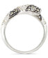 Marcasite (1/3 ct. t.w.) & Crystal Snake Ring in Sterling Silver marcasite, 7 - фото #3