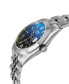 ფოტო #2 პროდუქტის Men's West Village Fusion Elite Silver-Tone Stainless Steel Watch 40mm