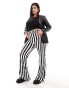 Фото #2 товара Noisy May Curve jersey flare trouser in stripe