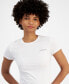 ფოტო #3 პროდუქტის Women's Cotton Slim-Fit Linear Logo T-Shirt