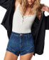 ფოტო #1 პროდუქტის Women's Mona High Rise Denim Shorts