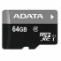 Фото #2 товара Карта памяти микро-SD с адаптером Adata CLASS10 64 Гб