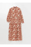 Фото #1 товара Платье женское LC WAIKIKI Modest с узором воротник длинным рукавом
