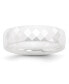 ფოტო #1 პროდუქტის Ceramic White Faceted Polished Wedding Band Ring