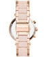 ფოტო #3 პროდუქტის Women's Chronograph Parker Blush and Rose Gold-Tone Stainless Steel Bracelet Watch 39mm MK5896