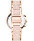ფოტო #3 პროდუქტის Women's Chronograph Parker Blush and Rose Gold-Tone Stainless Steel Bracelet Watch 39mm MK5896
